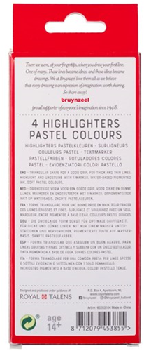 Bruynzeel Highlighters Pastel 4 pieces-3