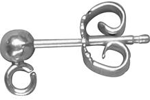 CC Oorsteker 13 mm Zilver 10 stuks