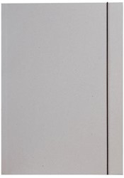 Folia Folder made of grey cardboard - A3 - With elastic band
