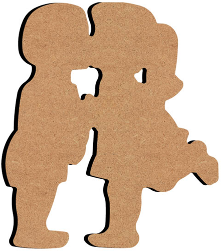 MDF Figuur Kusje 15 cm