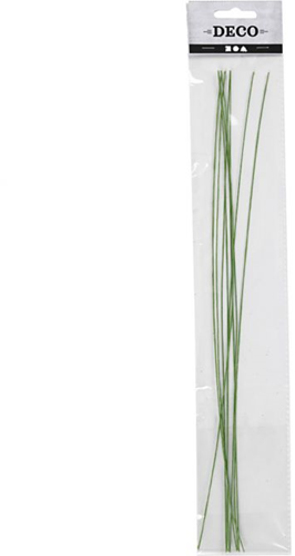 CC Floral stem wire, green, L: 30 cm, Dia. 0,6 mm, 20 pc/ 1 pack-3