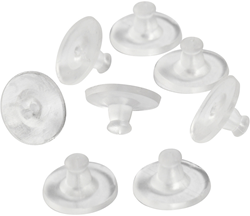 CC Oorbel Achterkantjes 10 mm Transparant 20 stuks