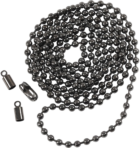 CC Balletjesketting 3 mm Donkergrijs 1 m