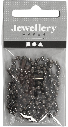 CC Balletjesketting 3 mm Donkergrijs 1 m-2