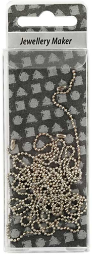 CC Bead Chain, silver-plated, Dia. 1,5 mm, 3 m/ 1 roll