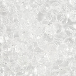 CC Faceted Beads, crystal, size 5x6 mm, hole size 1 mm, 100 pc/ 1 pack