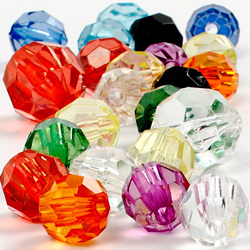 CC Faceted Bead Mix, 75 g, size 10-12-16 mm, hole size 1-2,5 mm, 125 ml/ 1 pack