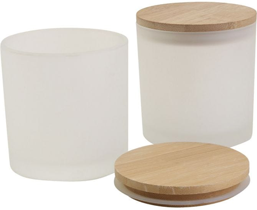 CC Glass Jars with Wooden Lids, size 8 cm, H: 9 cm, 12 pc/ 1 pack