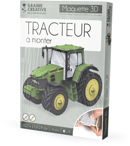 GC 3D Model Puzzel 30,7x17x19 cm Traktor-3