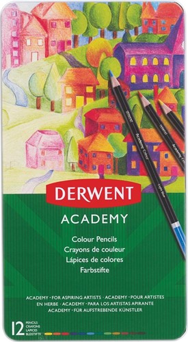 Derwent - Academy Colour Tin of 12 Pencils-3
