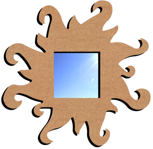 Gomille MDF Vlam Spiegel 38 cm