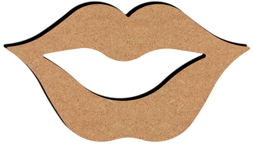 MDF Figuur Lippen 15 cm