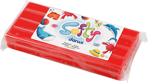 CC Softy Boetseerklei Plasticine 500 gr Rood