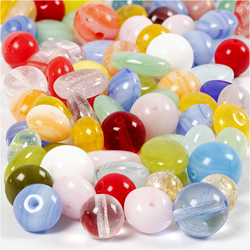 CC Glazen Kralen 6-13 mm Multi 60 gr