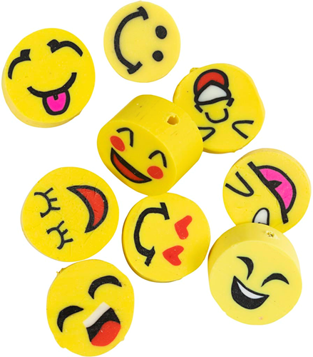 CC Klei Kralen Emoji 10 mm 60 stuks-2