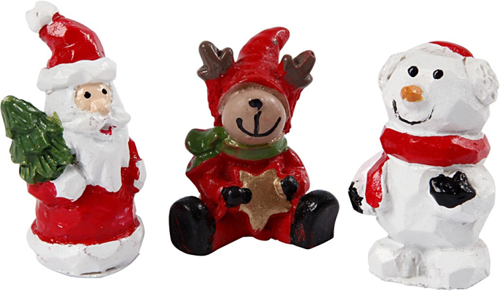 CC Mini Kerstfiguren 35 mm 3 stuks