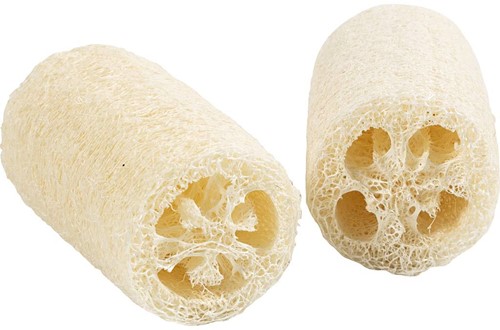 CC Natuurlijke Loofah Spons 10 x 5,5 x 8 cm Licht Naturel 2 stuks