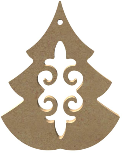 Gomille MDF Figuur Kerstboom Barok 10 cm