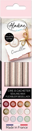 Aladine Zegel Wax Sticks Set 4 stuks Parelmoer Glitter