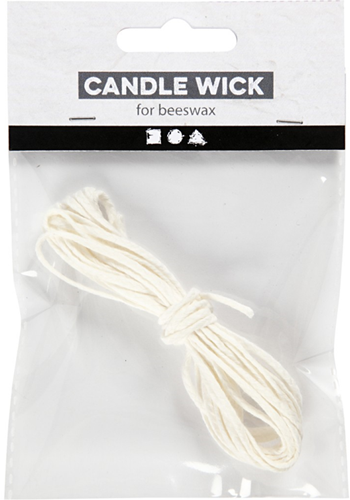 CC Wick for Beeswax Sheets, For use with candles made from beeswax plates, 100 g, no. 3, thickness 2-3 mm, 3 m/1 pack-2