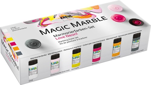 Kreul Magic Marble Paint Set 6x20 ml Love Neon
