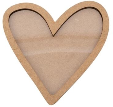 MDF Shaker Box Hart 15x15x1 cm
