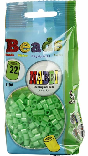 Nabbi Iron-on Beads Mother of Pearl Green 1100 pieces-2