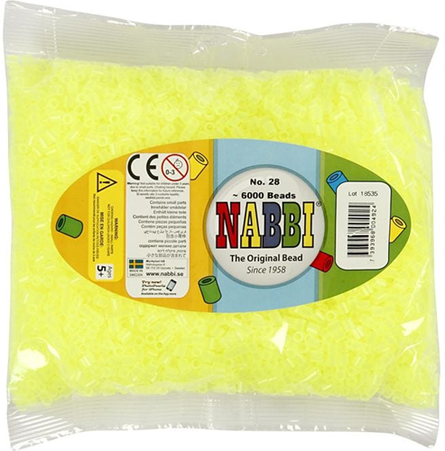 Nabbi Strijkkralen Neon Geel 6000 stuks-3