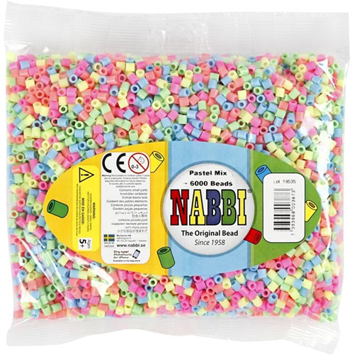 Nabbi Strijkkralen Pastelkleuren 6000 stuks