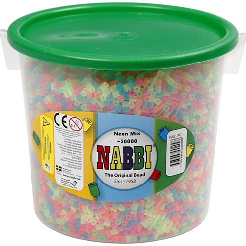 Nabbi Strijkkralen neon kleuren