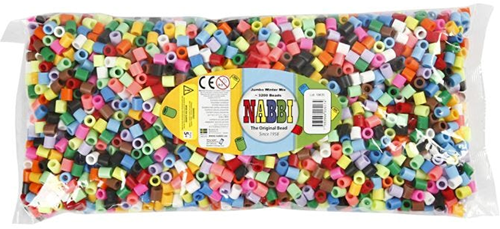Nabbi Strijkkralen Jumbo 3200 stuks Multi-2