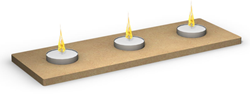 Gomille MDF 3 Waxine light Shelf Rectangle 30x10 cm