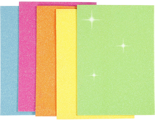CC EVA Foam Glitter Neon A5 2mm 5 vel