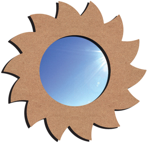 Gomille MDF Zonnenspiegel 14 Stralen 38 cm