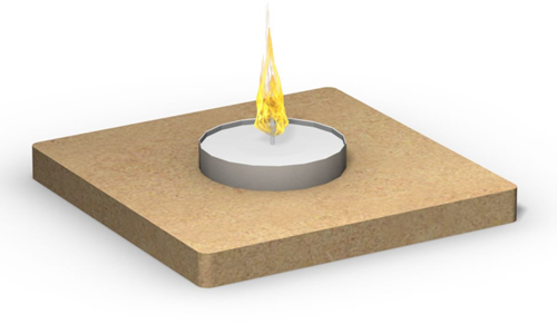 Gomille MDF Waxinelicht Vierkant 10x10 cm