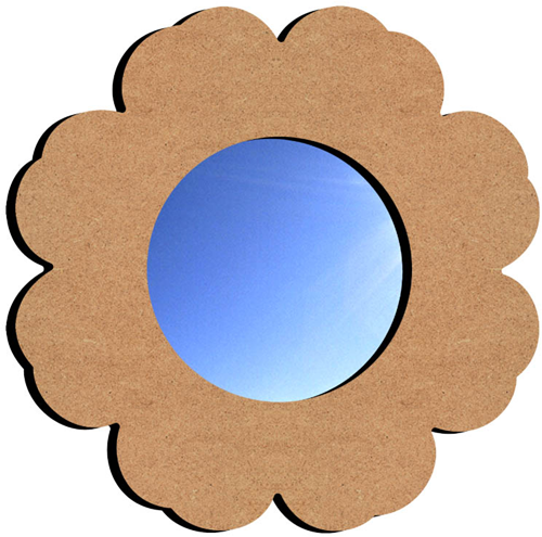 Gomille MDF Bloem Spiegel 38 cm