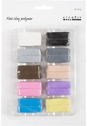 CC Fine Clay Polymer, pastels, 10x20 g/1 pack