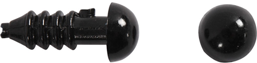 CC Eyes and snouts for modeling, black, size 8x6+14x11 mm, Dia. 3+6 mm, 20 set/ 1 pack-3