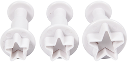 CC Uitsteekvormen met Stempel 2,1-2,6 cm Sterren 3 stuks