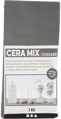 CC Cera-Mix Standard Casting Plaster, light grey, 1 kg