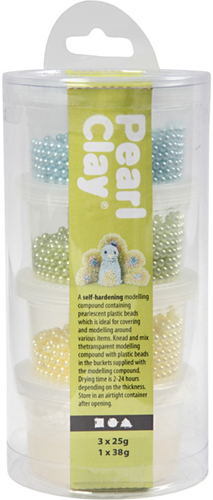 Pearl Clay Lichtblauw Geel Groen-2