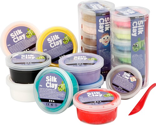 Silk Clay® Set Basis- en Neonkleuren
