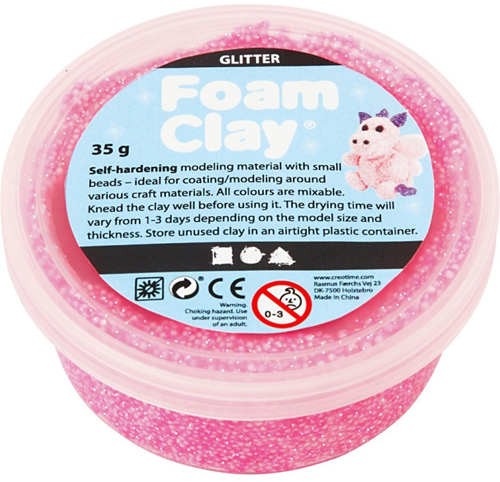 Foam Clay® Glitter Donker Roze 35gr