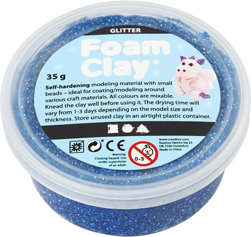 Foam Clay® Glitter Donker Blauw 35gr