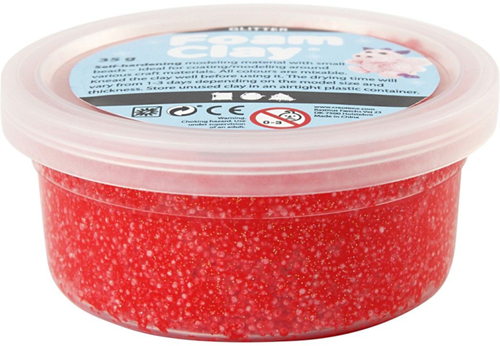 Foam Clay® Glitter Rood 35gr-3