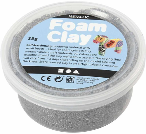 CC Foam Clay®, silver, metallic, 35 g/ 1 tub