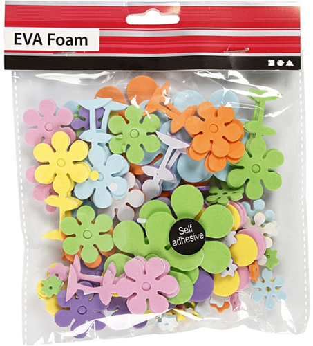 CC EVA Foam Bloemen Multigekleurd 10-60mm 100 stuks-2