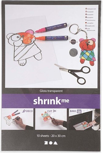 CC Krimpfolie Transparant glans A4 0,3mm dik 10 vel-2