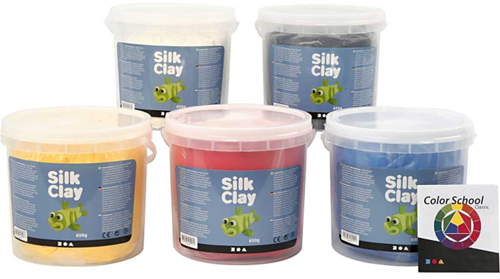 CC Silk Clay®, primary colours, 5x650 g/ 1 pack