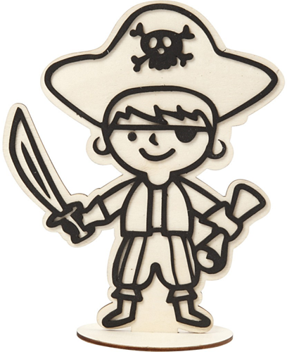 CC Houten Figuur Piraat